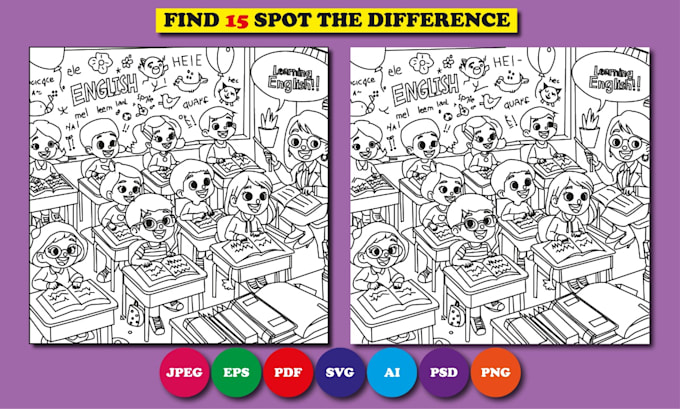 Gig Preview - Draw hidden object and spot the difference picture