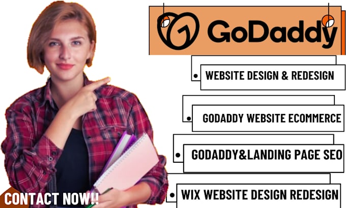 Gig Preview - Godaddy website redesign godaddy website design develop godaddy