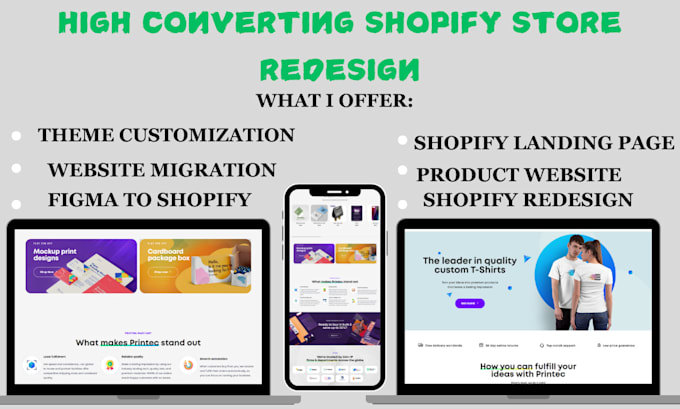 Gig Preview - Design customize fix clone copy or migrate shopify store or ecommerce website