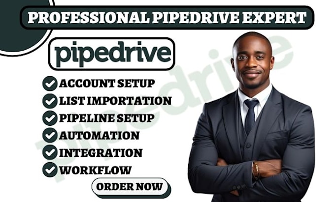 Gig Preview - Setup pipedrive crm account dashboard customization sales pipeline automation va