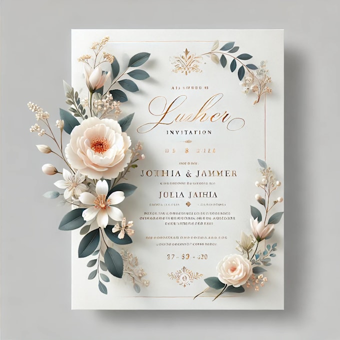 Gig Preview - Design stunning custom invitation cards for any occasion