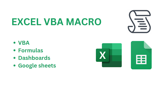 Gig Preview - Do excel, google sheets, spreadsheets, vba and macros