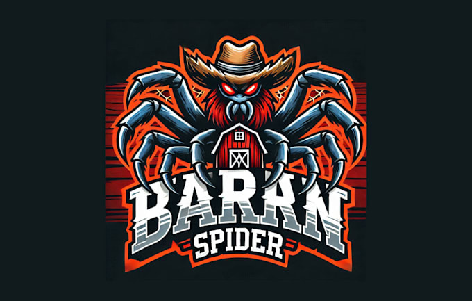 Gig Preview - Make unique barn spider esport mascot logo for your company