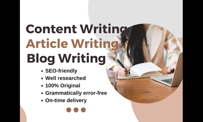 Gig Preview - Write engaging SEO optimised blog posts and articles