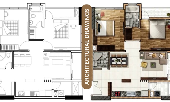 Gig Preview - Draw house plans, architectural drawings, autocad 2d floor plan