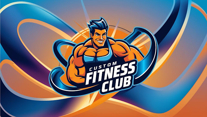 Gig Preview - Do custom fitness club mascot logo design