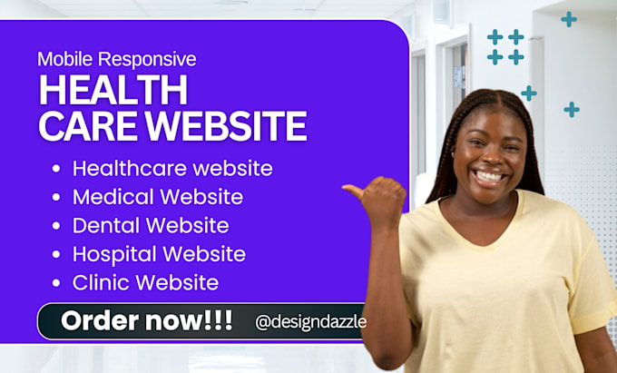 Gig Preview - Healthcare website medical website clinic website dentist website