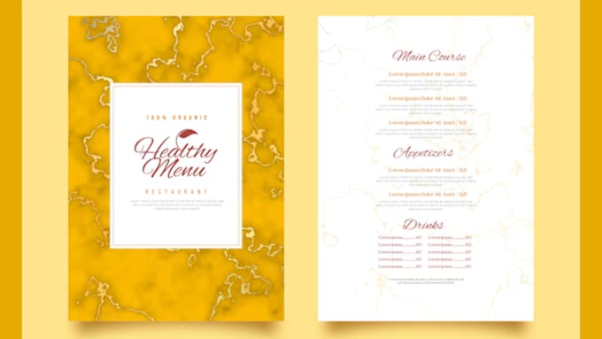 Gig Preview - Create a custom wedding or event menu design