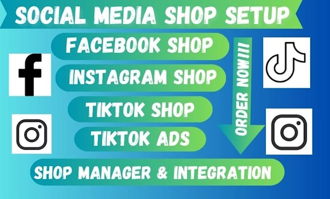 Gig Preview - Setup facebook shop instagram shopping tiktok shop and ads management