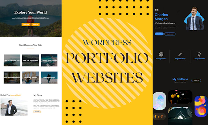 Gig Preview - Build portfolio website, personal portfolio website with wordpress