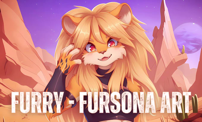 Gig Preview - Draw furry art, fursona, and original character in high quality anime art style