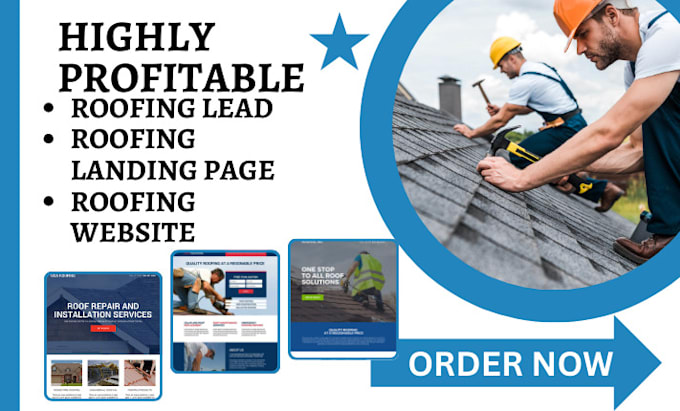 Bestseller - design roofing website roofing landing page roofing leads roofing sales funnel