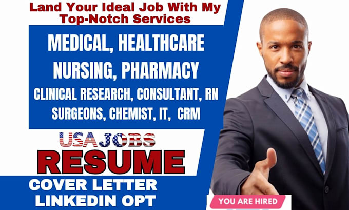 Gig Preview - Write healthcare, nursing, clinical research, IT, HR, consultant, medical resume