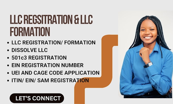 Gig Preview - Llc registration, llc formation, dissolve llc, ein, 501c3, government contract