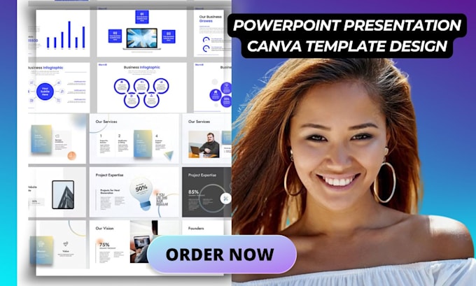 Bestseller - design attractive powerpoint presentation template canva ppt slides google slide