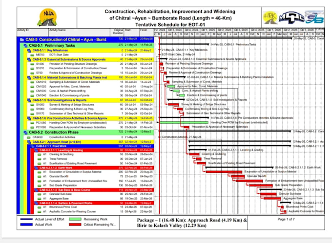 Gig Preview - Prepare project planning or schedule on primavera p6