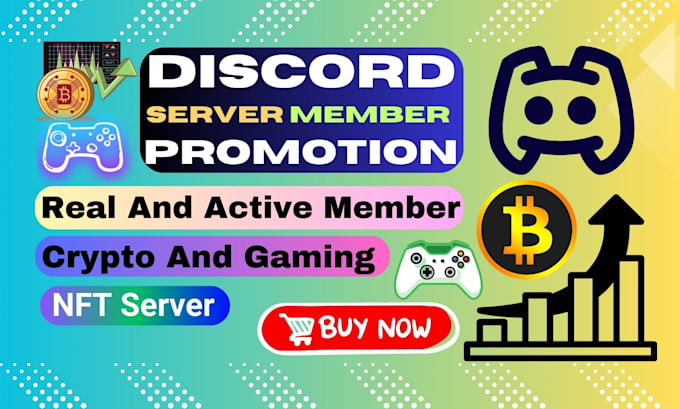 Gig Preview - Professional discord server growth, discord server promote