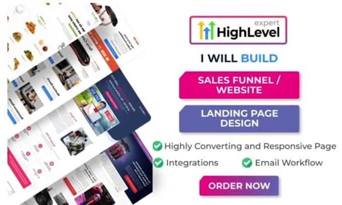 Gig Preview - Design sales funnel landing page on gohighlevel website ghl go high level expert