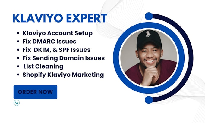 Gig Preview - Fix klaviyo dmarc, dkim, spf, sending domain, list cleaning, shopify marketing