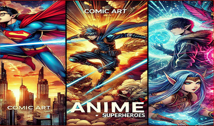 Gig Preview - Draw comic book illustration, comic book graphic novel anime superhero comic art