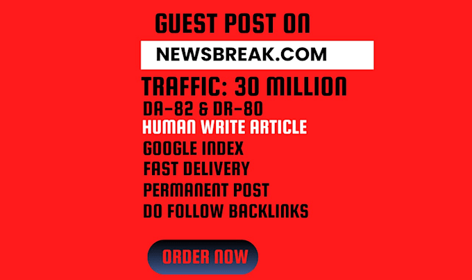 Gig Preview - Submit guest post on newsbreak,com do follow backlinks premium guest post