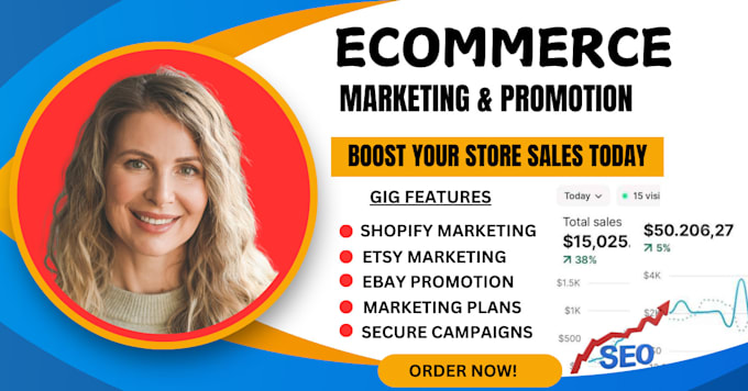 Gig Preview - Promote shopify ebay or etsy store shopify marketing ebay, etsy sales promotion