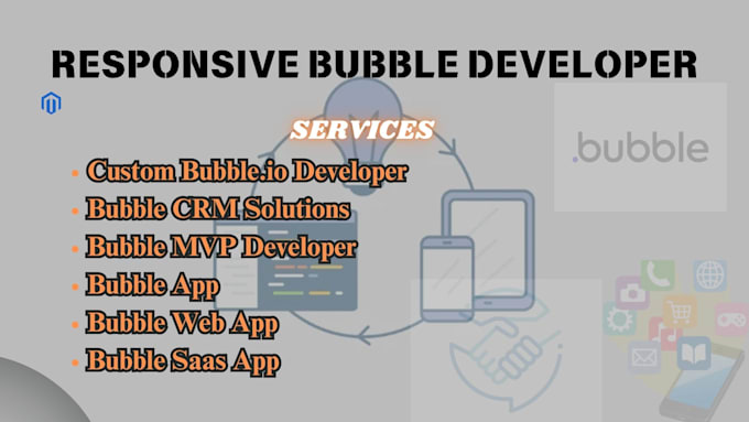 Gig Preview - Bubbleio developer, bubble web app, bubble crm, mvp website, adalo, flutterflow