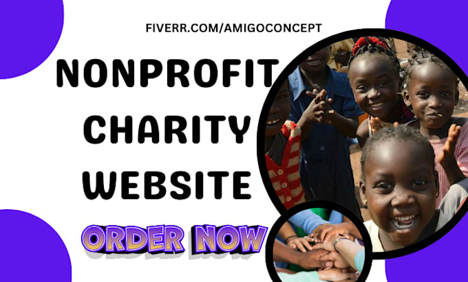 Gig Preview - Create nonprofit website ngo charity donation fundraising church medical website