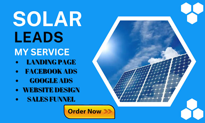 Gig Preview - Generate highly converting solar leads  solar leads website