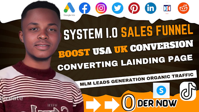 Gig Preview - Design system io sales funnel clickfunnel landing page system io digital product