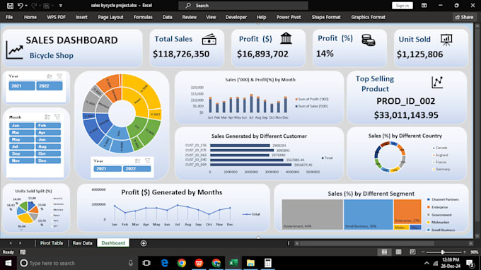 Gig Preview - Create dynamic and professional excel dashboard