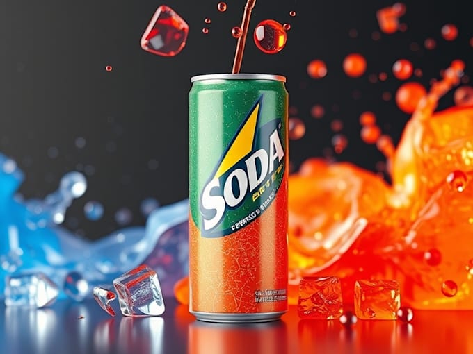 Gig Preview - 3d soda animation 3d beverage animation 3d energy drink video