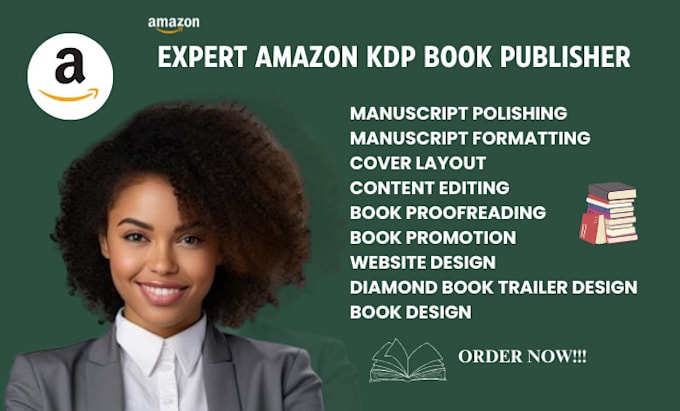 Gig Preview - Do amazon kdp book publishing, amazon kdp book formatting, kindle book promotion