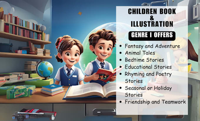 Gig Preview - Ghostwrite and illustrate your moral children storybook, kid story, book writing