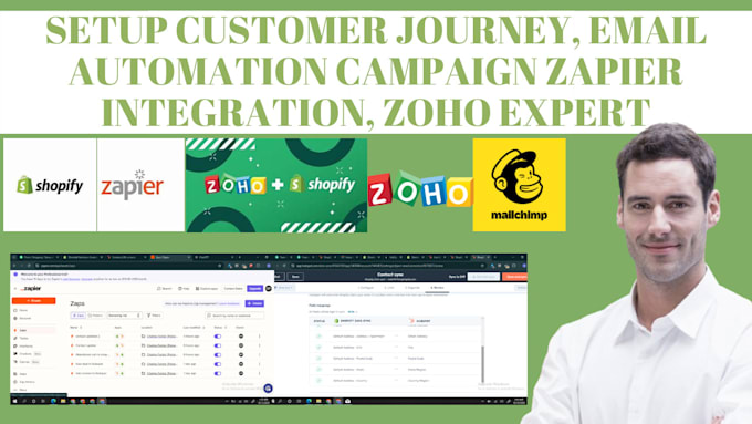 Gig Preview - Setup customer journey, email automation campaign zapier integration zoho expert