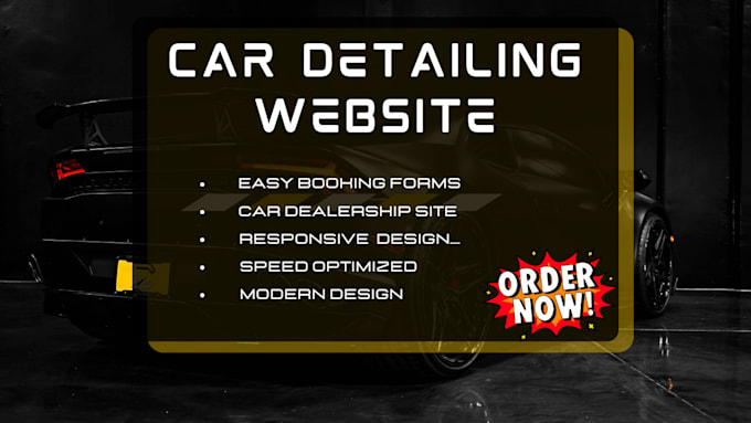 Gig Preview - Build car detailing website, car dealer website, and truck repair website