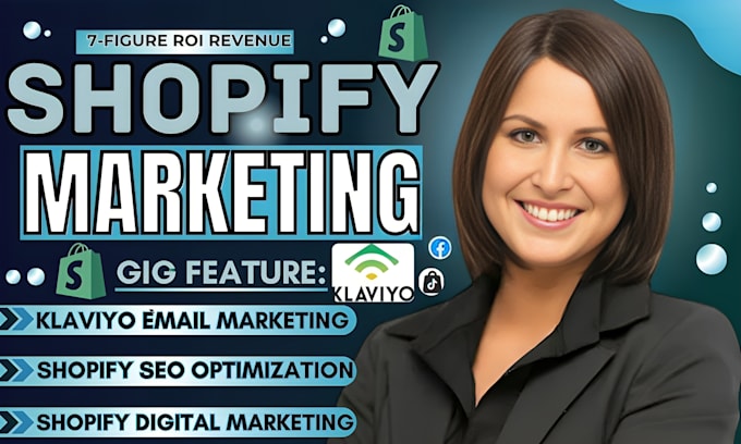 Gig Preview - Shopify digital marketing usa ecommerce website promotion klaviyo sms marketing