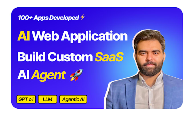 Gig Preview - Develop custom ai saas ai agent custom software ai web application chat gpt ai