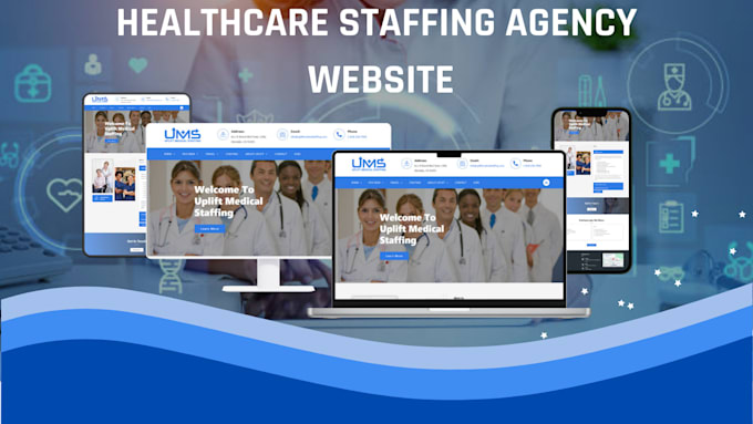 Gig Preview - Build healthcare staffing agency website, medical staffing website on wordpress