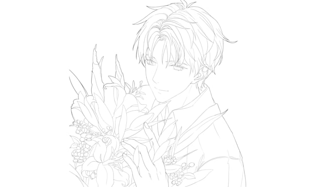 Gig Preview - Draw anime line art illustration for you