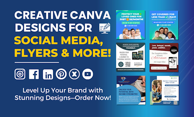 Gig Preview - Create creative canva social media designs for your business