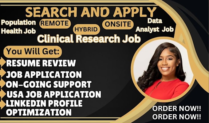 Gig Preview - Search and apply clinical research job population health data analyst job apply