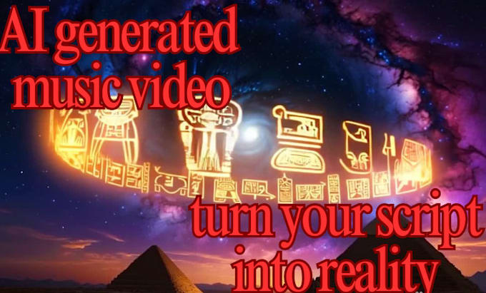 Gig Preview - Create a futuristic ai generated music video with stunning visuals