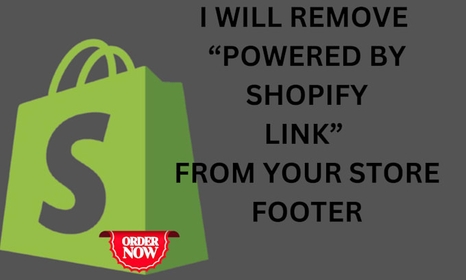 Gig Preview - Remove powered by shopify from your store footer and integrate social media icon