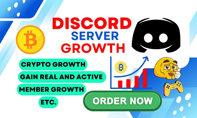 Gig Preview - Professional discord server member growth