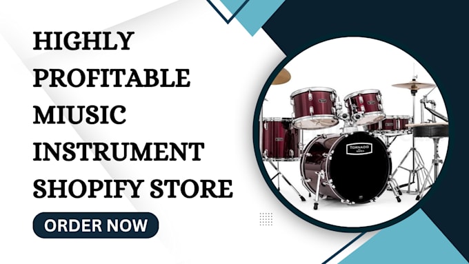 Gig Preview - Design online music instrument shopify store instrument gear website music store