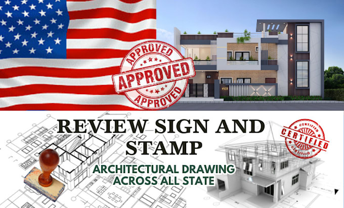 Gig Preview - Stamp, sign and seal architectural mep drawing floor plan for city permit