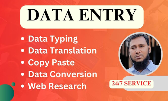 Gig Preview - Do data entry, data conversion, copy paste, data collection