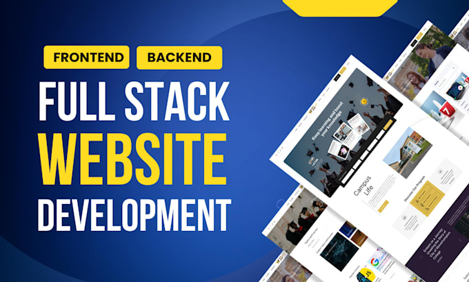 Gig Preview - Do web development as full stack web developer, frontend or backend developer