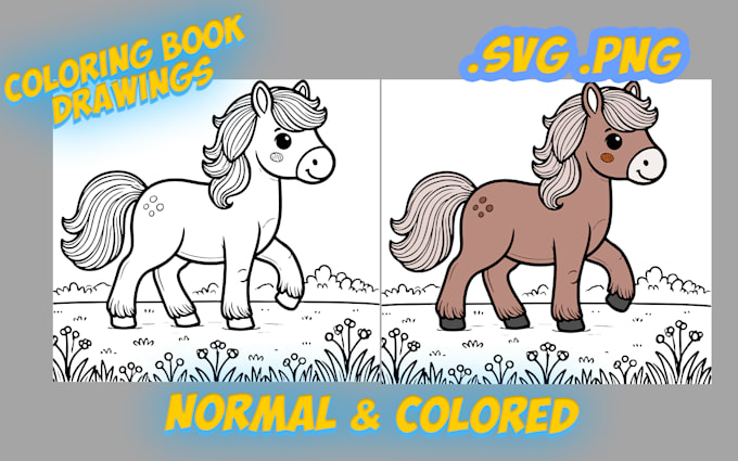 Gig Preview - Design coloring drawings for kids coloring books